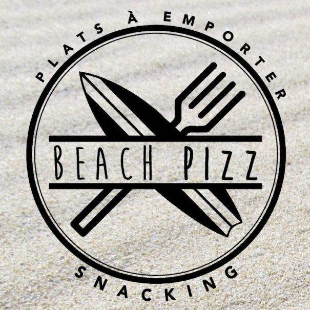 snacking beach pizz